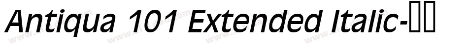 Antiqua 101 Extended Italic字体转换